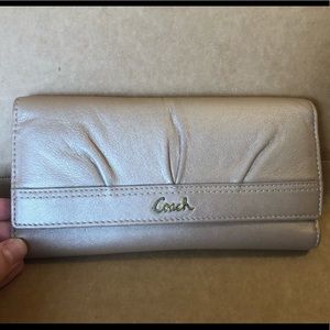 Coach Golden Beige Leather Wallet